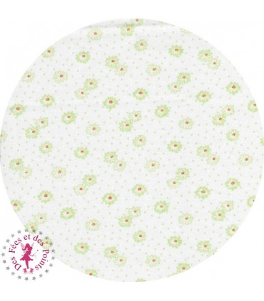 Coupons "Verte prairie" - Coton - 45 x 45 cm - 9 pièces - Fleurs