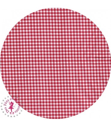 Coupons "Vanille Fraise Chocolat" - Coton - 45 x 45 cm - 4 pièces - Rouge