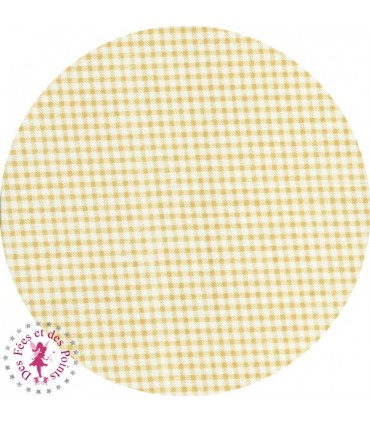 Coupons "Vanille Fraise Chocolat" - Coton - 45 x 45 cm - 4 pièces - Jaune