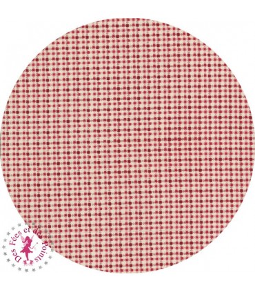Coupons "Vanille Fraise Chocolat" - Coton - 45 x 45 cm - 4 pièces - Rouge
