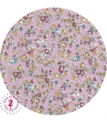 Coupons "Tendresse Rose" - Coton - 45 x 50 cm - 3 pièces - Fleurs