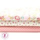 Coupons "Tendresse Rose" - Coton - 45 x 50 cm - 3 pièces