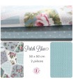 Coupons "Patch Blue" - Coton - 50 x 50 cm - 2 pièces