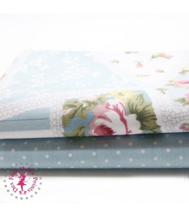 Coupons "Patch Blue" - Coton - 50 x 50 cm - 2 pièces