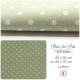 Coupon coton/lin "Pluie de pois" -  Vert tendre & Nature - 45 x 50 cm ou 50 x 70 cm - 1 pièce