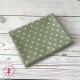 Coupon "Pluie de Pois" -  Coton/Lin - Vert tendre & Nature - 45 x 50 cm ou 50 x 70 cm - 1 pièce