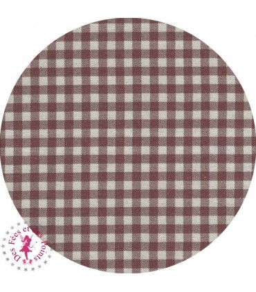 Coupons "Un Eté à la Campagne" - Coton/Lin - Chocolat - 70 x 50 cm - 2 pièces - Vichy