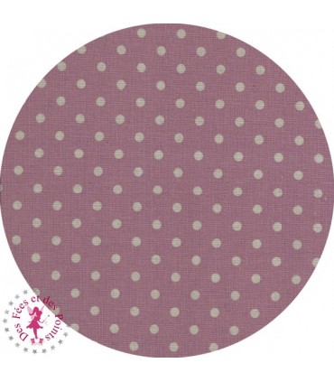Coupon "Pluie de pois" - Coton/Lin - Rose & Nature - 45 x 50 cm - 1 pièce - Pois