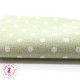 Coupon "Pluie de pois" -  Coton/Lin - Vert tendre & Nature - 45 x 50 cm ou 50 x 70 cm - 1 pièce