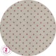 Coupon "Pluie de pois" - Coton/Lin - Nature & Rose - 45 x 50 cm - 1 pièce