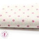 Coupon "Pluie de pois" - Coton/Lin - Nature & Rose - 45 x 50 cm - 1 pièce