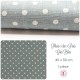Coupon "Pluie de pois" - coton/Lin - Gris bleu/Nature - 45 x 50 cm - 1 pièce