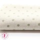 Coupon "Pluie de pois" - Coton/Lin - Nature & Vert tendre - 45 x 50 cm ou 50 x 50 cm - 1 pièce