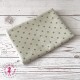 Coupon "Pluie de pois" - Coton/Lin - Nature & Vert tendre - 45 x 50 cm ou 50 x 50 cm - 1 pièce