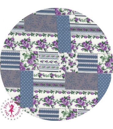 Coupons "Square de Roses" - Coton - 45 x 55 cm - 2 pièces