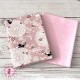 Coupons "Chatons, Roses & Dentelles" - Coton/Lin - Rose - 50 x 50 cm - 2 pièces