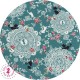 Coupons "Chatons, Roses & Dentelles" - Coton/Lin - Bleu - 50 x 50 cm - 2 pièces
