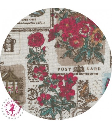 Coupons "Jardin Botanique" - Coton/Lin - 50 x 50 cm - 2 pièces