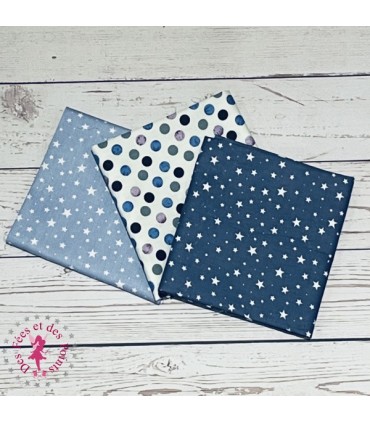 Coupons "Stars" - Coton - 40 x 50 cm - 3 pièces