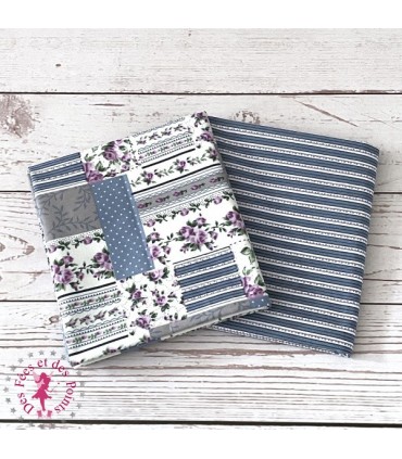 Coupons "Square de Roses" - Coton - 45 x 55 cm - 2 pièces