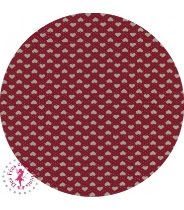 Coupons "Mille Coeurs" - Coton - 40 x 50 cm - 2 pièces