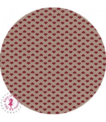 Coupons "Mille Coeurs" - Coton - 40 x 50 cm - 2 pièces