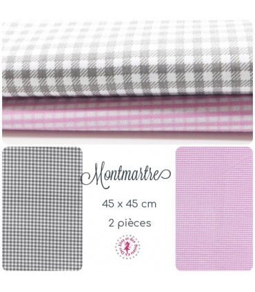 Coupons "Montmartre" - Coton - 45 x 45 cm - 2 pièces