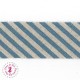 Biais rayé - non plié - Bleu Clair