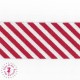 Biais rayé - non plié - Rouge