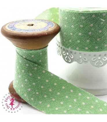 Biais - non plié -  Linen Wash à pois