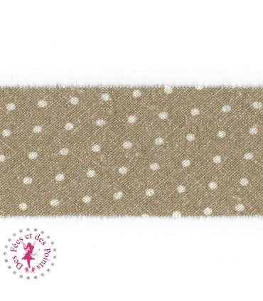 Biais - non plié -  Linen Wash à pois