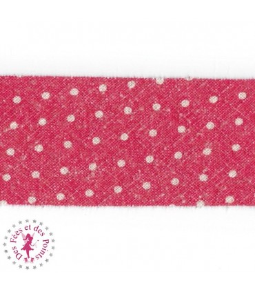 Biais - non plié -  Linen Wash à pois