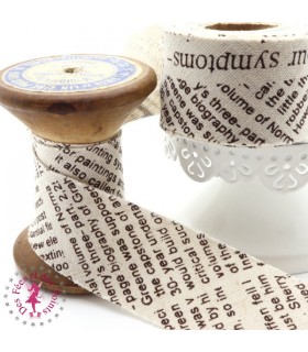 Biais - non plié - Newspaper - Beige