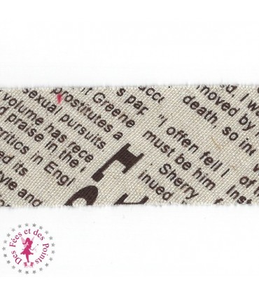 Biais - non plié - Newspaper - Beige