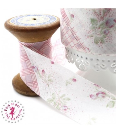 Biais - non plié - Geometric Roses