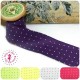 Biais - non plié - Mille Pois - Violet / Vert / Gris / Rouge / Jaune