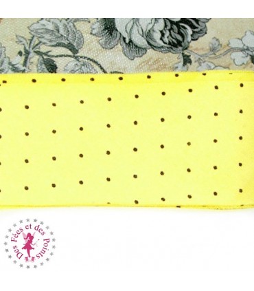 Biais - non plié - Mille Pois - Jaune