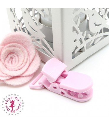 Pince Attache Tétine & Lolette - KAM - Rose Bébé - B18