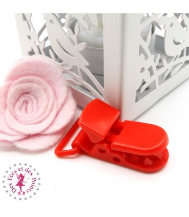 Pince Attache Tétine & Lolette - KAM - Rouge Orangé - B1