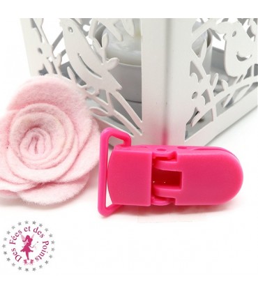 Pince Attache Tétine & Lolette - KAM - Rose Flashy - B47