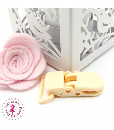 Pince Attache Tétine & Lolette - KAM - Crème Pêche - B53