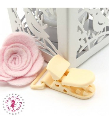 Pince Attache Tétine & Lolette - KAM - Crème Pêche - B53