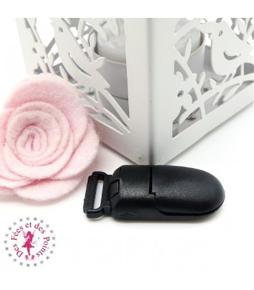 Pince Attache Tétine & Lolette Bombée - KAM - Noir