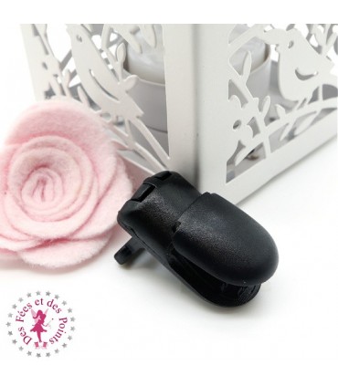 Pince Attache Tétine & Lolette Bombée - KAM - Noir