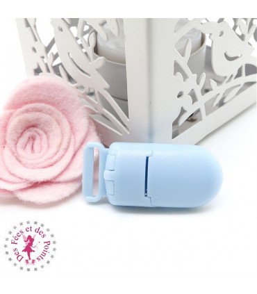 Pince Attache Tétine  & Lolette Bombée - KAM - Bleu Ciel
