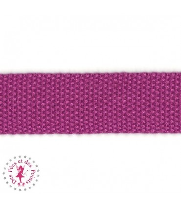 Sangle coton - 25 mm - Fuchsia