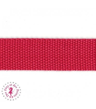 Sangle coton - 25 mm - Corail