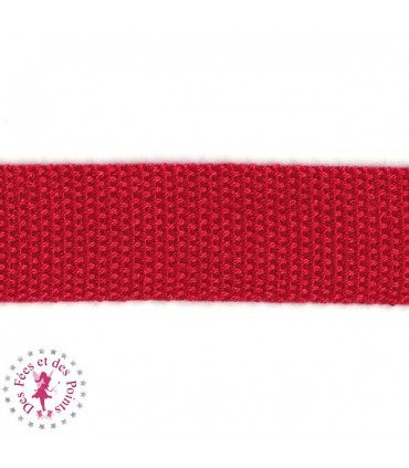 Sangle coton - 25 mm - Rouge