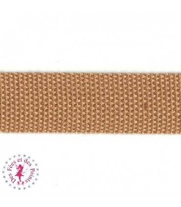 Sangle coton - 25 mm - Camel