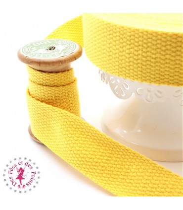 Sangle coton - 25 mm - Tournesol